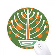 Dıythinker Saksı Bitki Meksika Totems Antik Medeniyet Baskılı Yuvarlak Kaymaz Kauçuk Mouse Pad