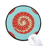 Dıythinker Sakura Şemsiye Çiçekler Desen Japonya Yuvarlak Kaymaz Mouse Pad