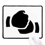 Dıythinker Salute Jesture Silhouette Pattern Kaymaz Siyah Başlıklı Kenarlar Mouse Pad