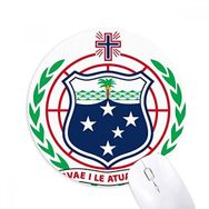 Dıythinker Samoa Okyanusya Ulusal Amblem Baskılı Yuvarlak Kaymaz Kauçuk Mouse Pad