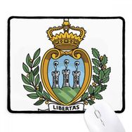 Dıythinker San Marino Avrupa Ulusal Amblem Kaymaz Siyah Başlıklı Kenarlar Mouse Pad