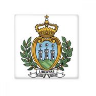 Dıythinker San Marino Avrupa Ulusal Amblem Seramik 10x10 cm Seramik Karo