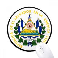 Dıythinker San Salvador El Salvador Ulusal Amblem Yuvarlak Kaymaz Mouse Pad