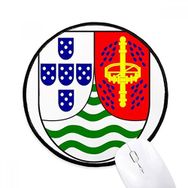 Dıythinker Sao Tome ve Principe Ulusal Amblem Yuvarlak Kaymaz Mouse Pad