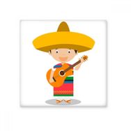 Dıythinker Şapka Gitar Meksika Çizgi Film 15x15 cm Seramik Karo