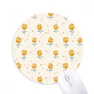 Dıythinker Sarı Çiçek Bitki Gül Desenli Baskılı Yuvarlak Kaymaz Kauçuk Mouse Pad