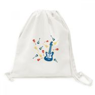 DIYThinker Sarı Gitar Müzik Desen Göstermek Tuval İpli Sırt Çantası