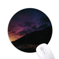 Dıythinker Sarı Yıldızlar Gece Gökyüzü Baskılı Yuvarlak Kaymaz Kauçuk Mouse Pad