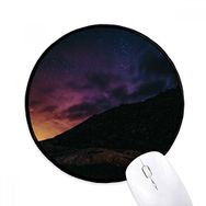 Dıythinker Sarı Yıldızlar Gece Gökyüzü Yuvarlak Kaymaz Mouse Pad