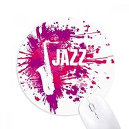 Dıythinker Sax Jazz Müzik Kültürü Desenli Baskılı Yuvarlak Kaymaz Kauçuk Mouse Pad