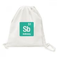 Dıythinker Sb Antimon Kimyasal Element chem Kanvas İpli Sırt Çantası