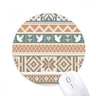 Dıythinker Sekizgen Eşkenar Dörtgen Üçgen Desenli Baskılı Yuvarlak Kaymaz Kauçuk Mouse Pad
