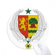 Dıythinker Senegal Afrika Ulusal Amblem Baskılı Yuvarlak Kaymaz Kauçuk Mouse Pad