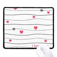 Dıythinker Sevgililer Günü I Love You Line Pembe Kalp Kaymaz Mouse Pade