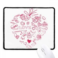Dıythinker Sevgililer Günü Kırmızı Kalp Şekilli Melek Kaymaz Mouse Pad