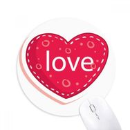 Dıythinker Sevgililer Günü Pembe Kalp Aşk Noktalı Baskılı Yuvarlak Kaymaz Kauçuk Mouse Pad
