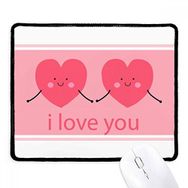 Dıythinker Sevgililer Günü Pembe Sevimli Gülümseme Yüz Kalpler Kaymaz Mouse Pad