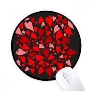 Dıythinker Sevgililer Günü Siyah Kırmızı Pembe Kalpler Yuvarlak Kaymaz Mouse Pad