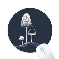 Dıythinker Sevimli Karikatür Mantar İllüstrasyon Baskılı Yuvarlak Kaymaz Kauçuk Mouse Pad