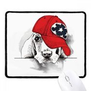 Dıythinker Sevimli Köpek Suluboya Kıyafet İllüstrasyon Kaymaz Siyah Başlıklı Kenarlar Mouse Pad