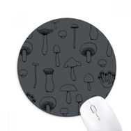 Dıythinker Sevimli Mantar Yaratık İllüstrasyon Baskılı Yuvarlak Kaymaz Kauçuk Mouse Pad