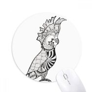 Dıythinker Sevimli Papağan Kuş Hayvan Portre Eskiz Baskılı Yuvarlak Kaymaz Kauçuk Mouse Pad