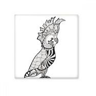 Dıythinker Sevimli Papağan Kuş Hayvan Portre Eskiz Seramik 10x10 cm Seramik Karo