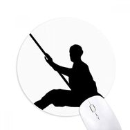 Dıythinker Shaolin Stick Çin Keşiş Asker Kültürü Baskılı Yuvarlak Kaymaz Kauçuk Mouse Pad