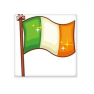 Dıythinker Shine İrlanda Ulusal Bayrağı St Patricks Day Seramik Bisque Fayans Dekorasyon 10x10 cm Seramik Karo