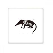 Dıythinker Shrews Siyah Beyaz Hayvan Seramik 10x10 cm Seramik Karo