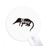 Dıythinker Shrews Siyah ve Beyaz Hayvan Baskılı Yuvarlak Kaymaz Kauçuk Mouse Pad
