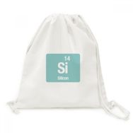 Dıythinker Si Silikon Kimyasal Element Bilim Kanvas İpli Sırt Çantası