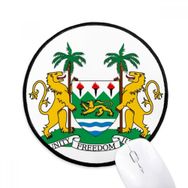 Dıythinker Sierra Leone Afrika Ulusal Amblem Yuvarlak Kaymaz Mouse Pad