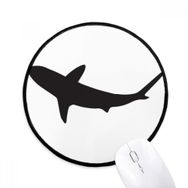 Dıythinker Siluet Okyanus Köpekbalığı Şiddetli Balık Yuvarlak Kaymaz Mouse Pad
