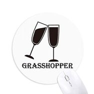 Dıythinker Silüeti Çim Hopper Kokteyl Baskılı Yuvarlak Kaymaz Kauçuk Mouse Pad