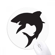 Dıythinker Silüeti Mavi Okyanus Köpekbalığı Fierce Balık Baskılı Yuvarlak Kaymaz Kauçuk Mouse Pad