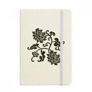 Dıythinker Silüeti Siyah Çiçekler Bitki Baskılı A5 Defter