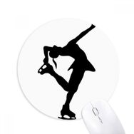 Dıythinker Silüeti Spor Kadın Dans Pateni Baskılı Yuvarlak Kaymaz Kauçuk Mouse Pad