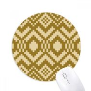Dıythinker Simetrik Kare Altıgen Desen Baskılı Yuvarlak Kaymaz Kauçuk Mouse Pad
