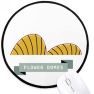 Dıythinker Singapur Çiçek Kubbeleri Landmark Yuvarlak Kaymaz Mouse Pad