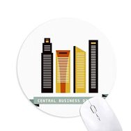 Dıythinker Singapur Merkezi İş Bölgesi Baskılı Yuvarlak Kaymaz Kauçuk Mouse Pad
