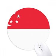 Dıythinker Singapur Ulusal Bayrağı Asya Ülke Baskılı Yuvarlak Kaymaz Kauçuk Mouse Pad