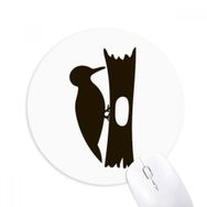 Dıythinker Siyah Ağaçkakan Hayvan Portrayal Baskılı Yuvarlak Kaymaz Kauçuk Mouse Pad