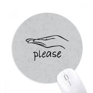 Dıythinker Siyah Alçakgönüllülük Kişiselleştirilmiş Jest Baskılı Yuvarlak Kaymaz Kauçuk Mouse Pad