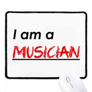 Dıythinker Siyah Alıntı I Am A Musician Kaymaz Fare Altlığı