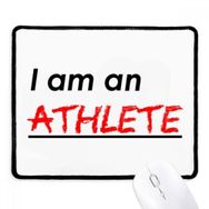 Dıythinker Siyah Alıntı I Am An Athlete Kaymaz Fare Altlığı