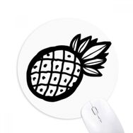Dıythinker Siyah Ananas Çizimi Meyve Baskılı Yuvarlak Kaymaz Kauçuk Mouse Pad