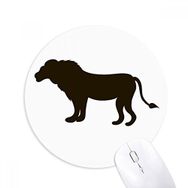 Dıythinker Siyah Aslan Hayvan Portrayal Baskılı Yuvarlak Kaymaz Kauçuk Mouse Pad