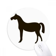 Dıythinker Siyah At Hayvan Portrayal Baskılı Yuvarlak Kaymaz Kauçuk Mouse Pad