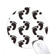 Dıythinker Siyah Ayak İzi Basit Siluet Hayvan Korur Baskılı Yuvarlak Kaymaz Kauçuk Mouse Pad